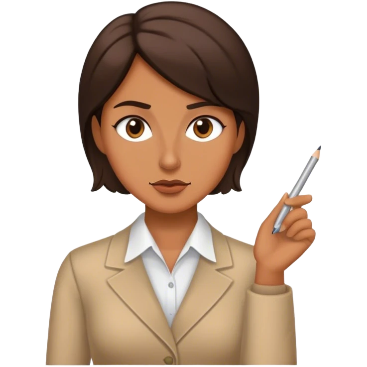 Rude brunette art teacher emoji