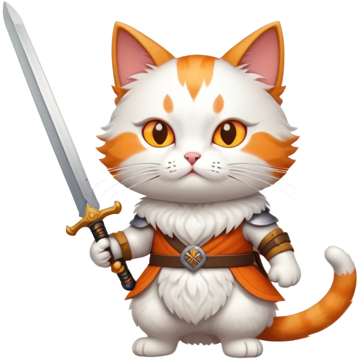 A cat with a sword emoji