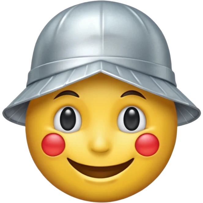 smiling emoji wearing a tinfoil hat emoji