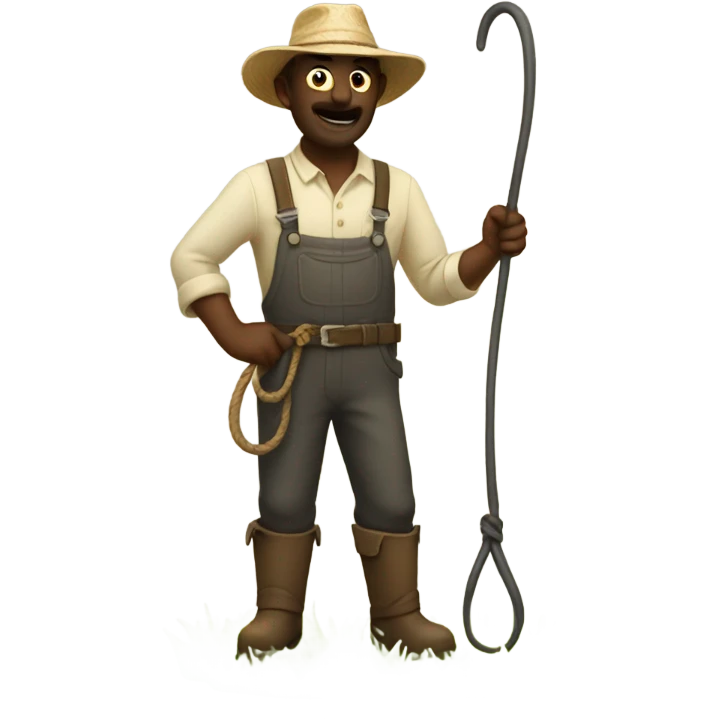 Farmer with a whip emoji
