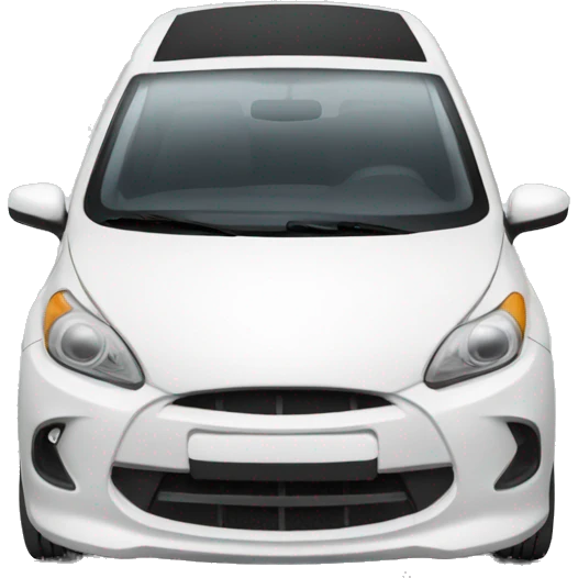 White hatchback car emoji