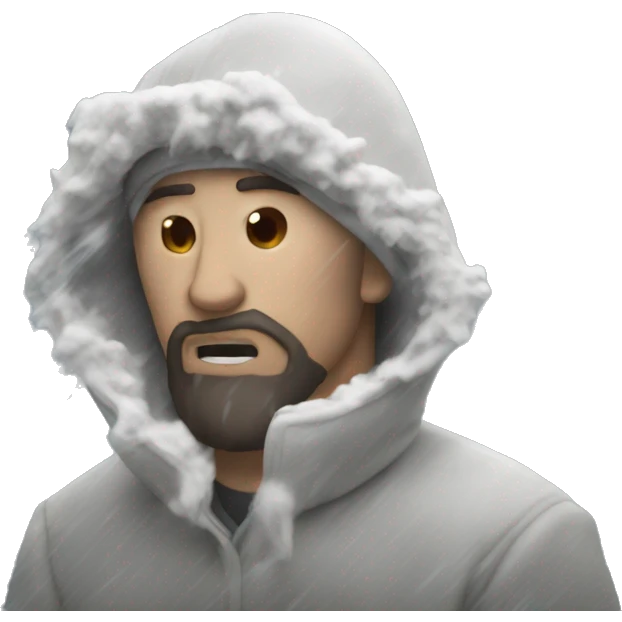violent windy snow storm weather  emoji