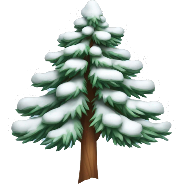 snowy pine tree emoji