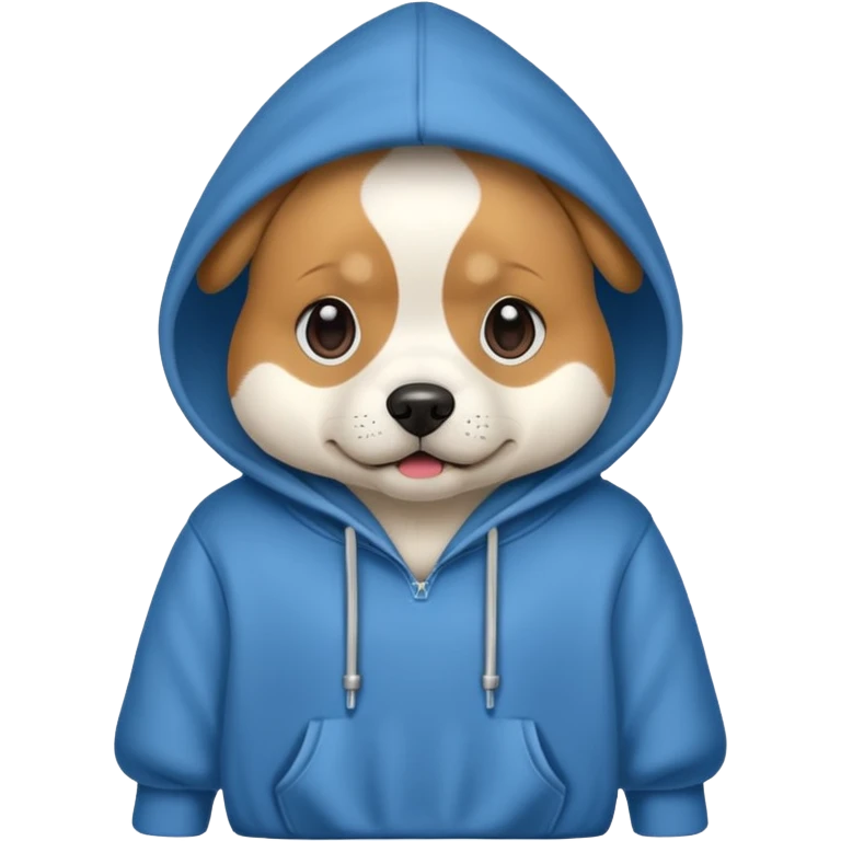 dog wearing a hoodie emoji