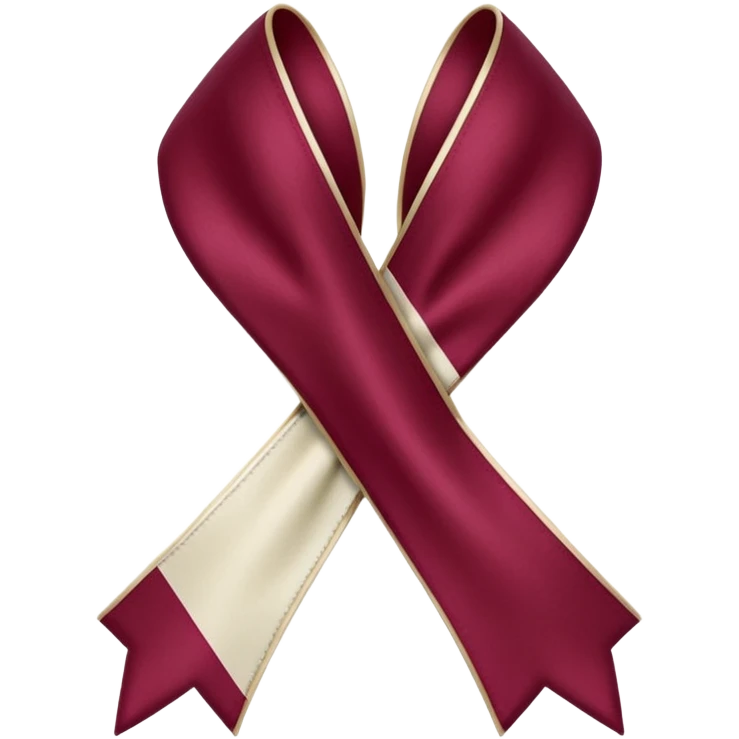 Burgundy and ivory sinus cancer ribbon emoji