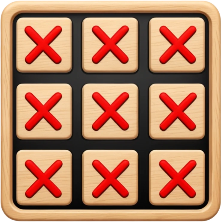 tic tac toe square 3 squares by 3 squares, with no x marks, just plain squares emoji