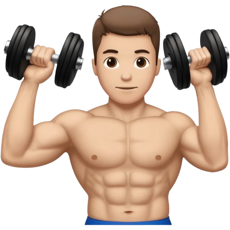 fir person lifting dumbbells,sideways photo emoji