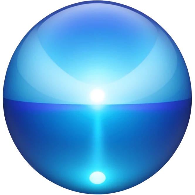 blue sorayama gradient chrome plasma energy sphere emoji