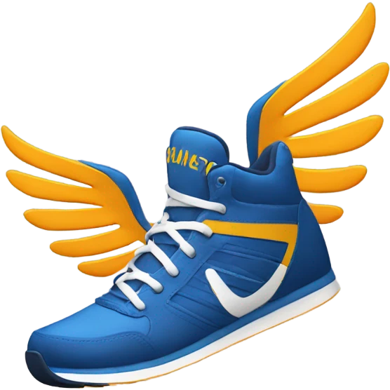 Track and field shoe with wings emoji