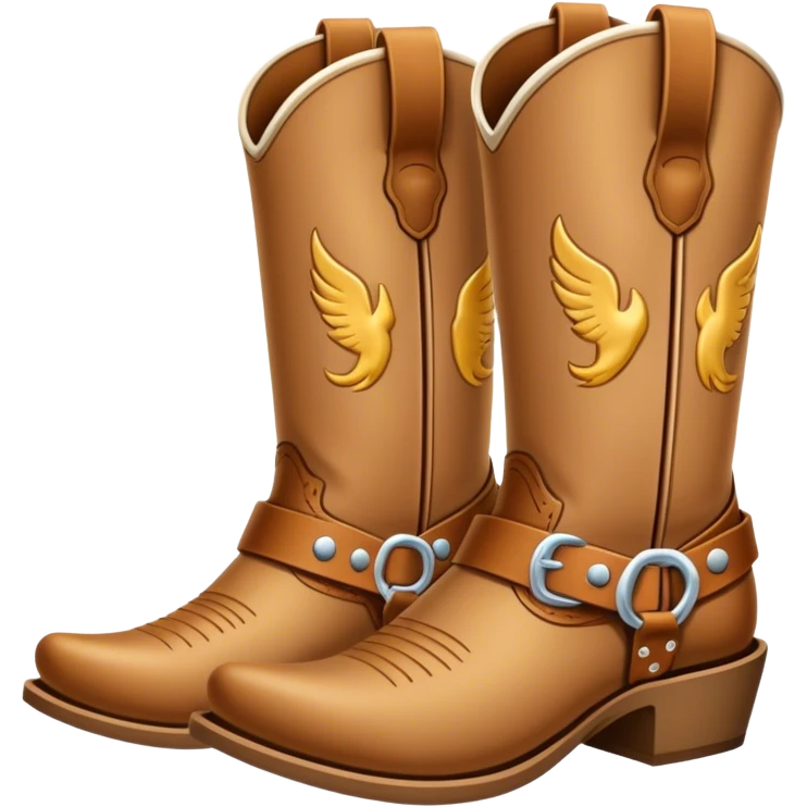 Cowgirl boots on a beachtow  emoji