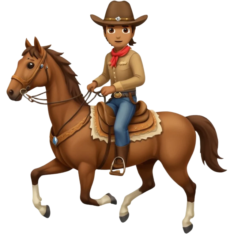 Man rabbit riding horse strides  emoji