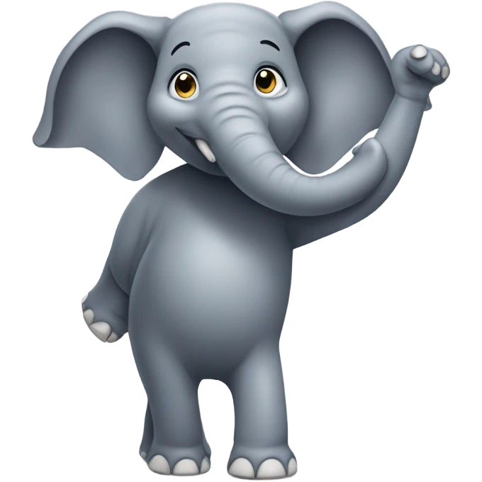 elephant waving  emoji