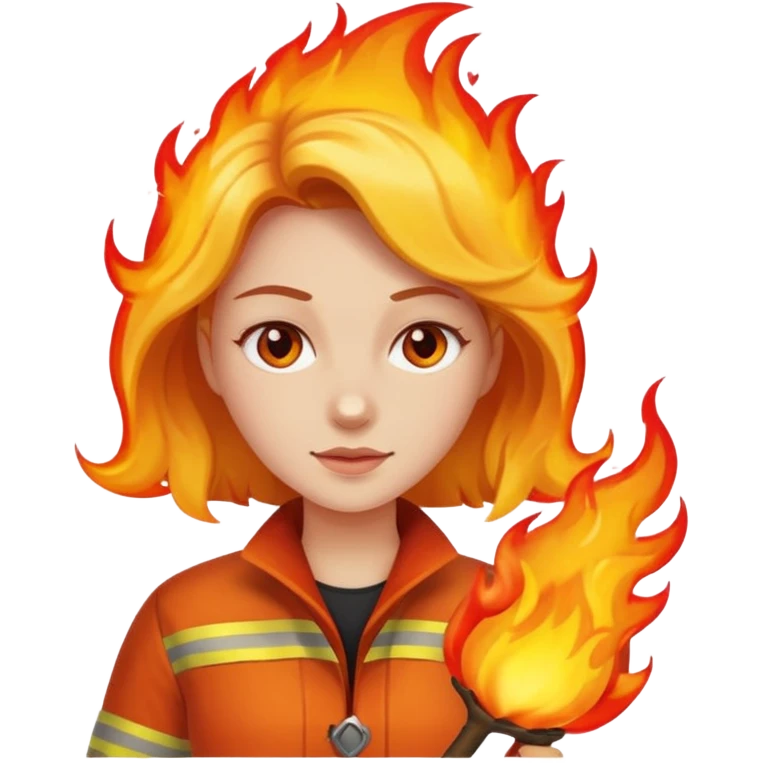 A lady using fire emoji