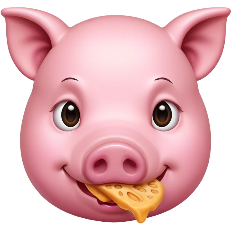 Pig eating food emoji