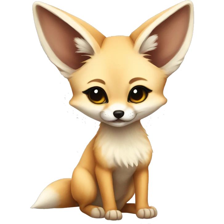 A emoji of a baby cute fennec fox emoji