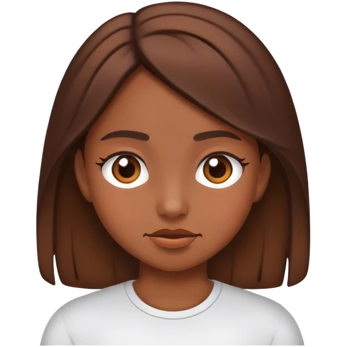 Lame girl with brown hair emoji