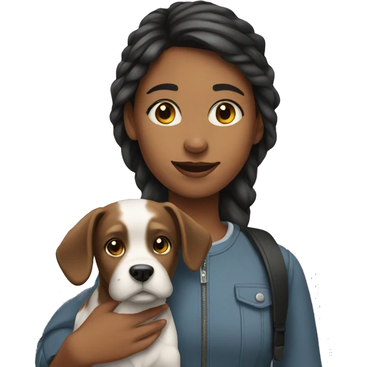 girl with dog emoji