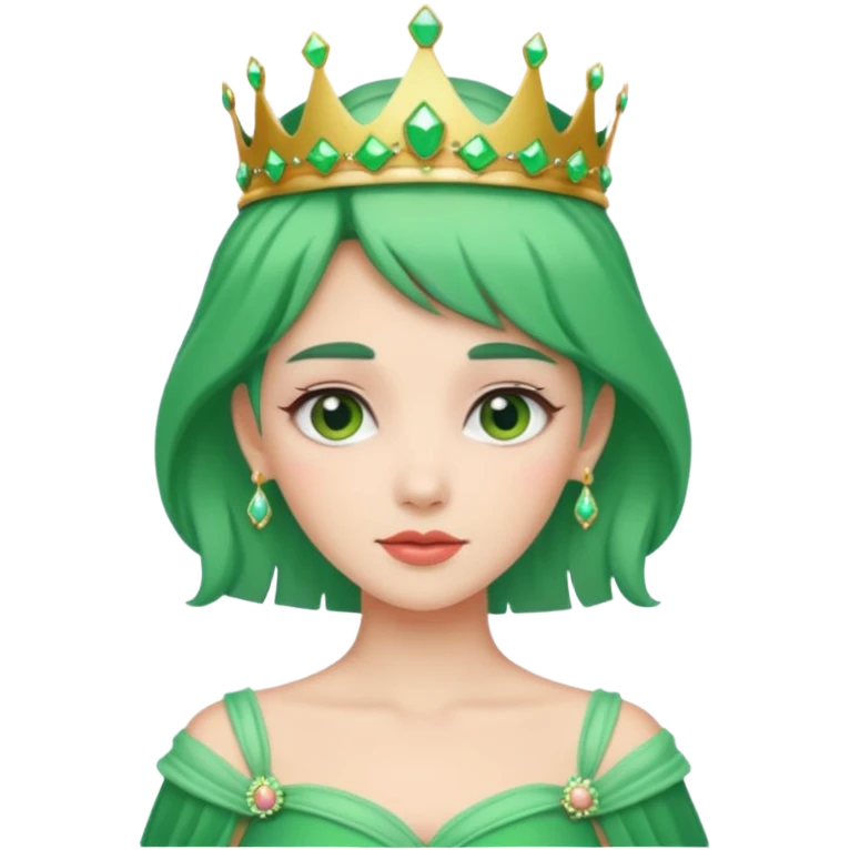 green haired fantastic woman emoji