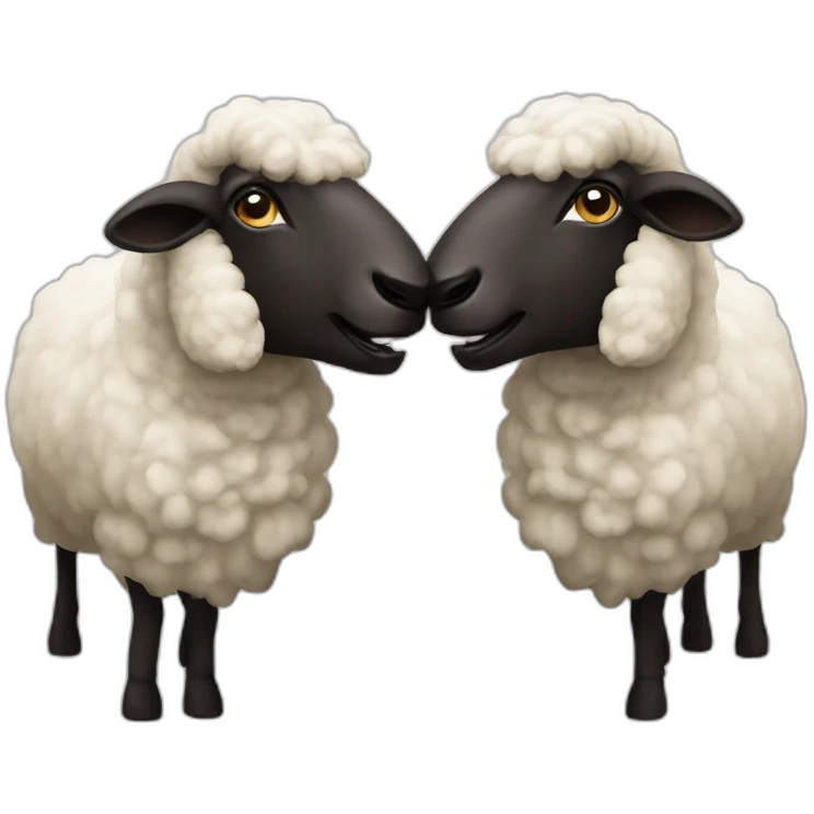 Two sheep butting heads emoji