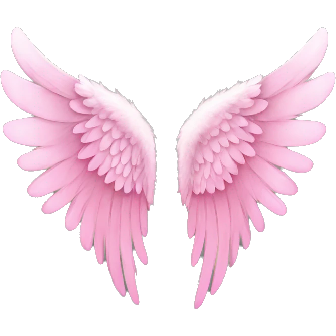 Pink angel wings emoji