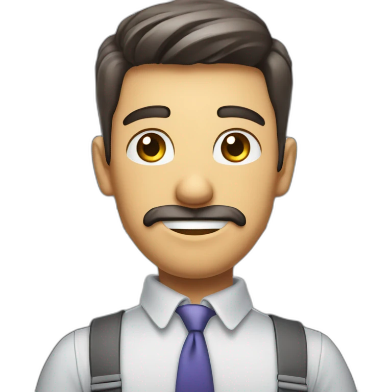 Homme avec un seul sourcil se reposant sur un frigo tenant un billet emoji