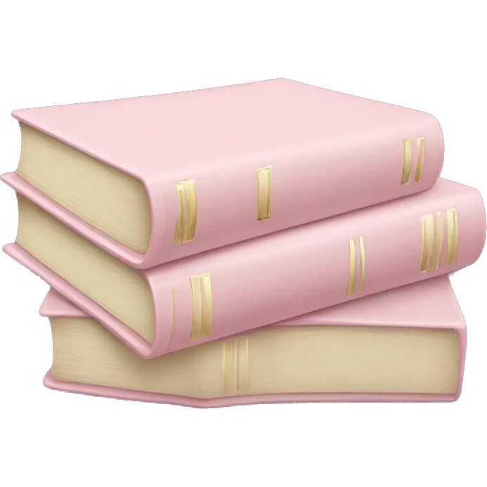 pale pink classic book stack emoji