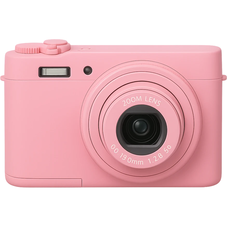 pink camera, no background emoji