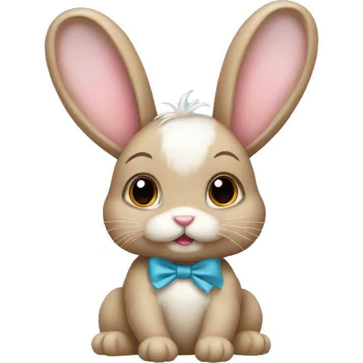 Bunny wearing a bow emoji