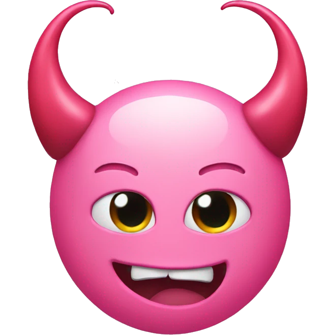 pink heart with devil horns emoji