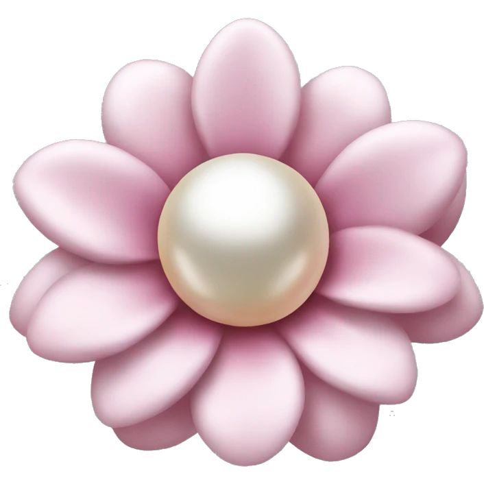 Pearl light pink flower emoji