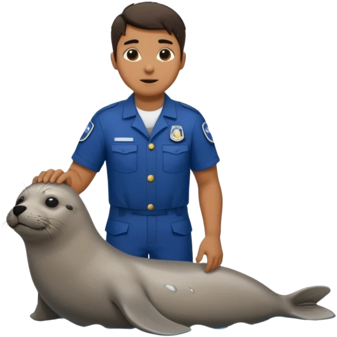 National Oceanic and Atmospheric Administration rescue workers rescue a seal emoji
