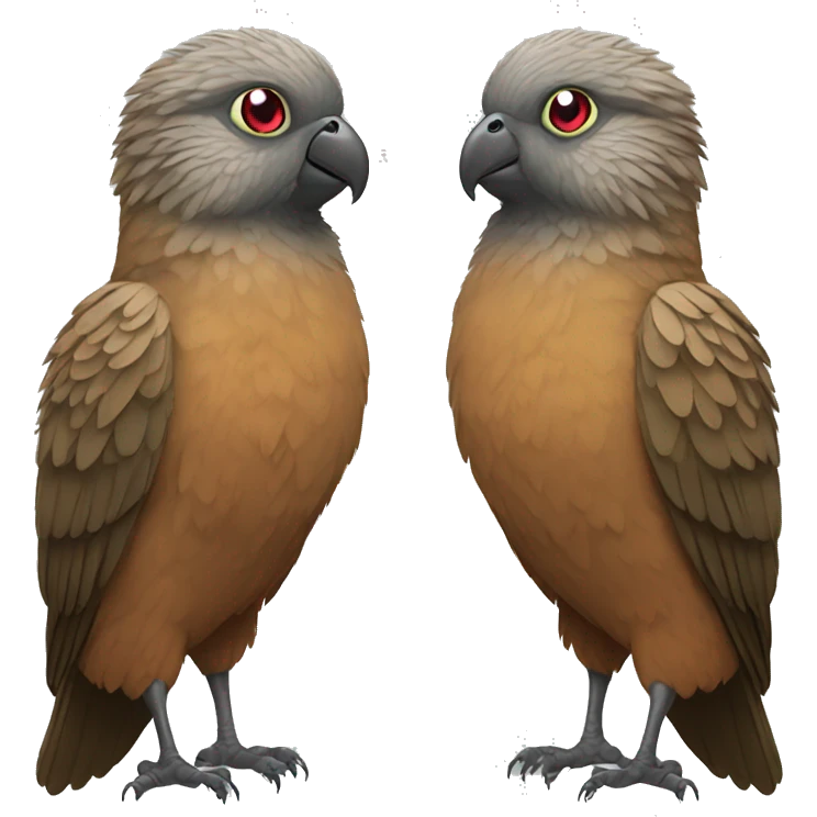 kea new zealand bird with heart emoji