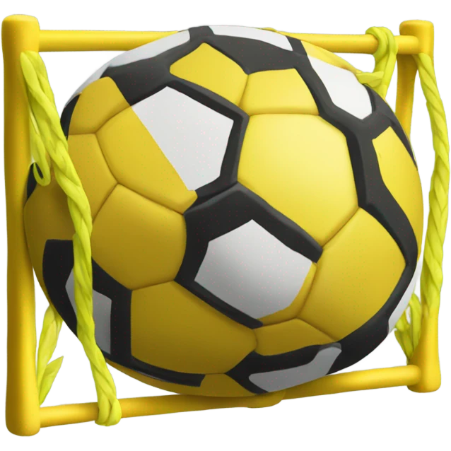 Yellow football cross bar emoji