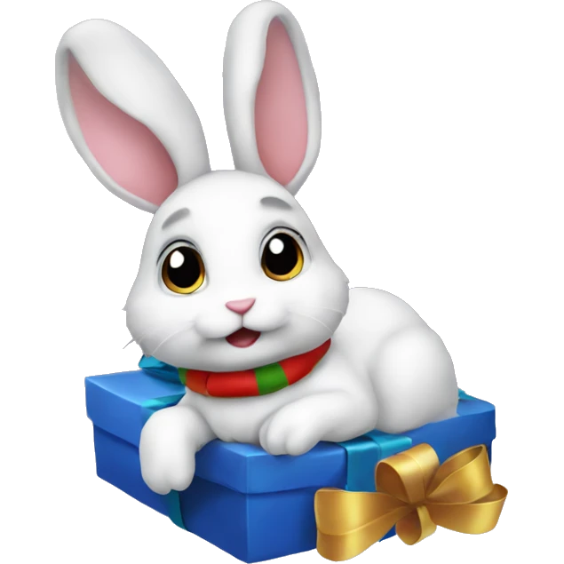 Christmas bunny emoji