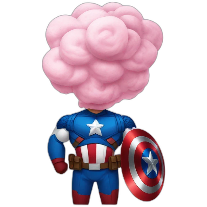 Captain America cotton Candy emoji