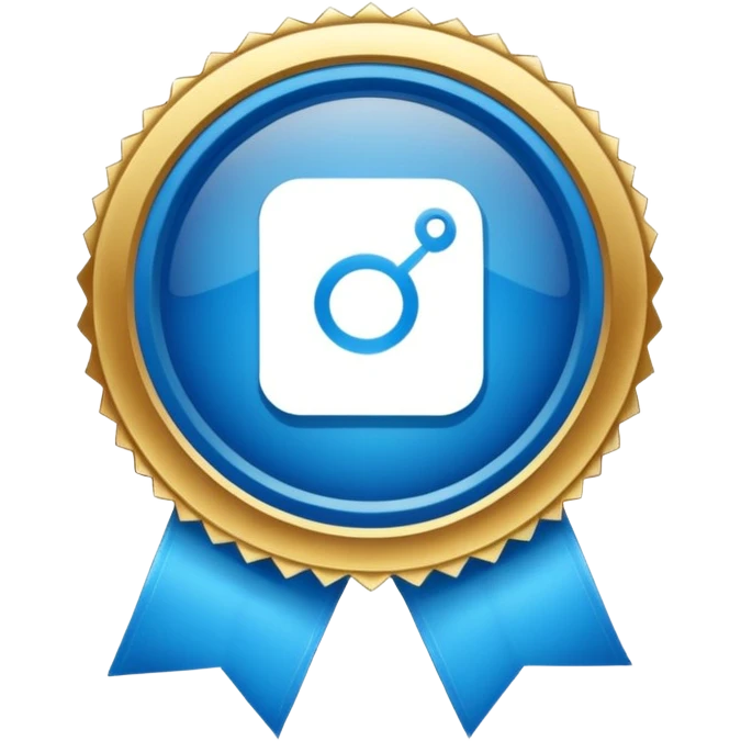 Crée un emojis de bage certificate Instagram emoji