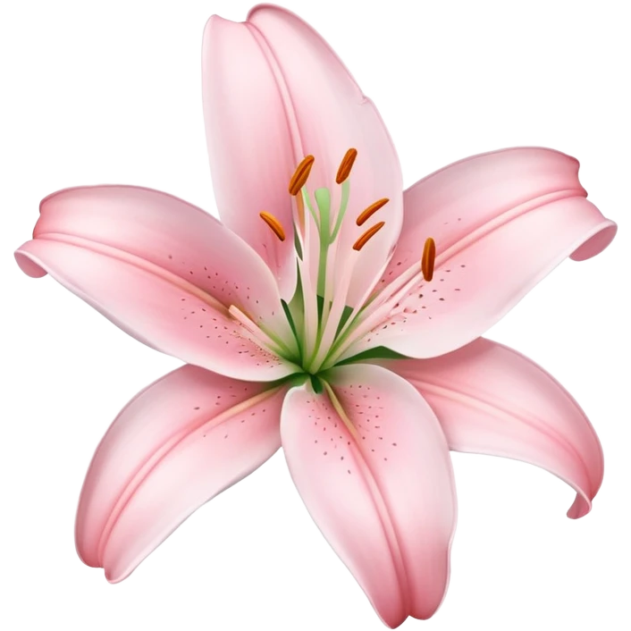 Lily flower light pink emoji