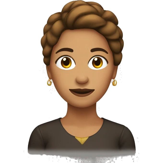 Mujer PELO CASTAÑO CON EL BRAZO EN ALTO emoji