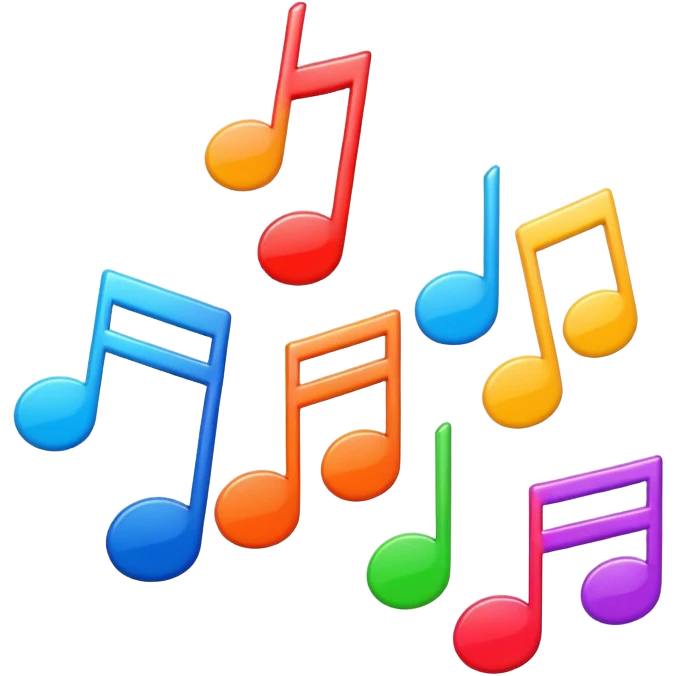 signos de musica de colores emoji