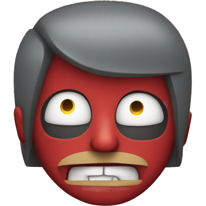 an angry ATM red face emoji