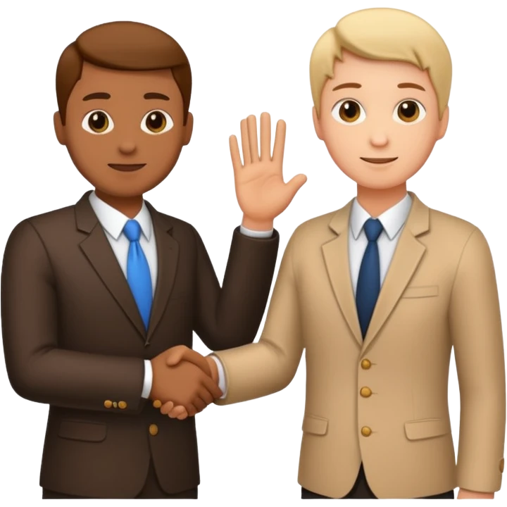 two people shaking hands contact icon emoji