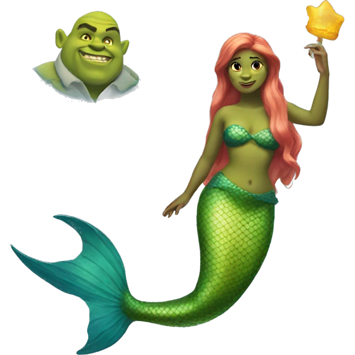 mermaid shrek emoji