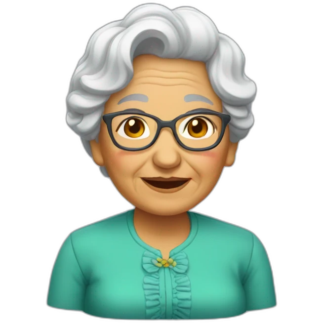 Abuela alegre emoji