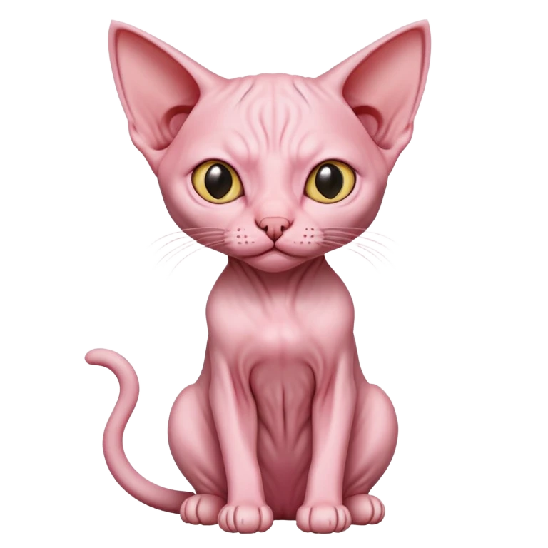 Hairless cat sitting emoji