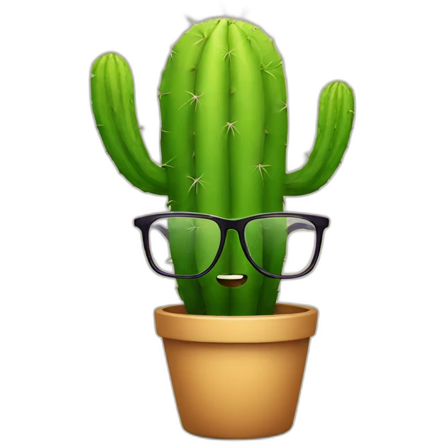 cactus with glasses emoji