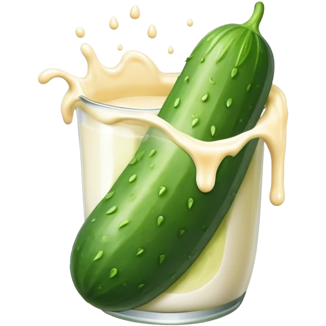 Cucumber in milk emoji