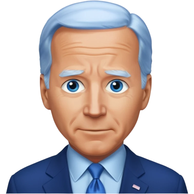Joe Biden with blue eyes emoji