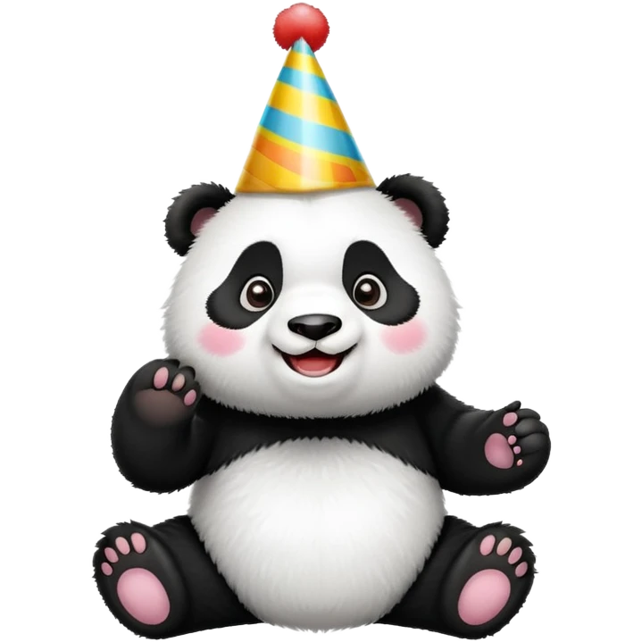 panda with birthday hat emoji