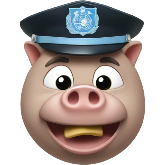 Un cochon policier  emoji