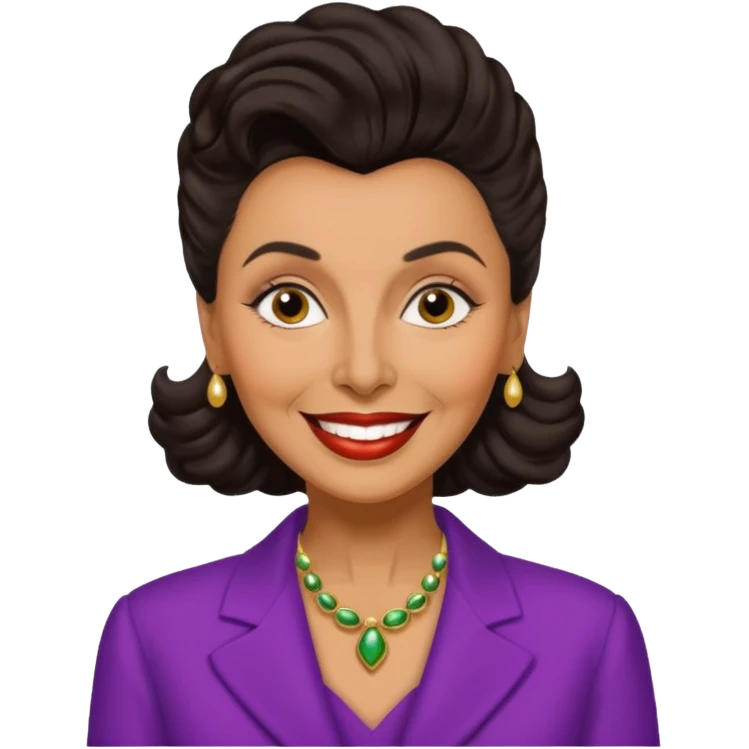 Lena Horne with dark brown hair emoji